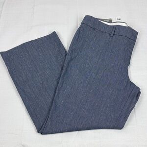 Loft New Women’s 18 Julie Trousers Blue & White Dress Pant